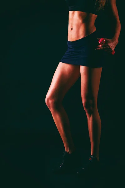 Corpo Sexy Uma Mulher Esportes — Fotografia de Stock