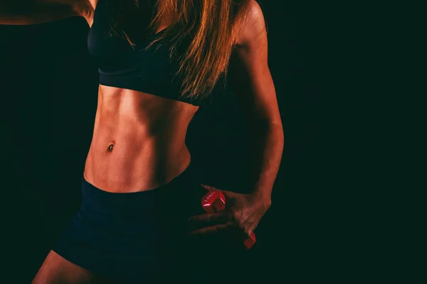 Corpo Sexy Uma Mulher Esportes — Fotografia de Stock