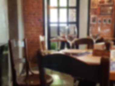 İç kafe. Arka plan bulanık