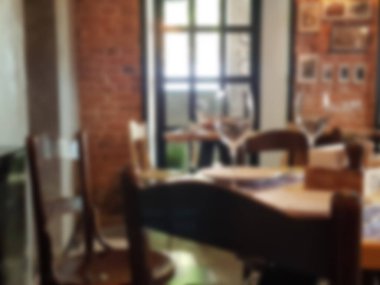 İç kafe. Arka plan bulanık