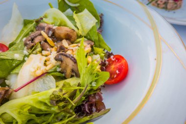 Beyaz bir plaka üzerinde dana Carpaccio