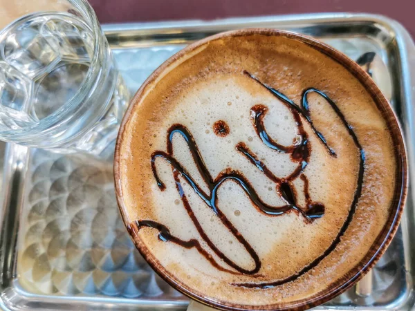 Καφές Στο Φόντο Cafe Τροφίμων — Φωτογραφία Αρχείου