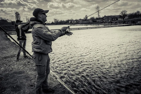 Риболовля Фоні Озера — стокове фото