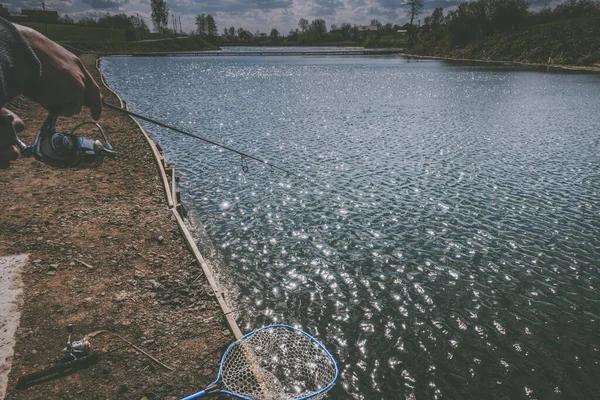 Pesca Lago — Fotografia de Stock