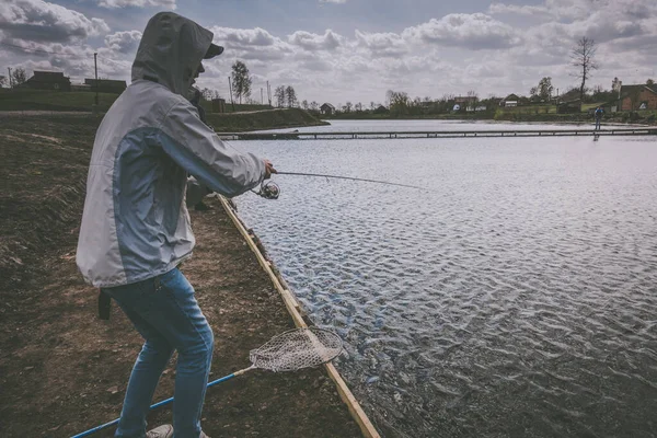 Pesca Lago — Foto de Stock