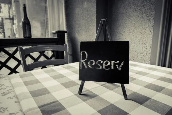 Reserved Table Cafe Background — Zdjęcie stockowe