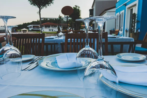 Abendessen Einem Schönen Restaurant Meer — Stockfoto