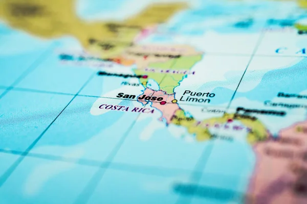 Costa Rica Mapa — Foto de Stock
