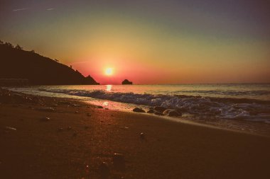 Denizin muhteşem sunrise