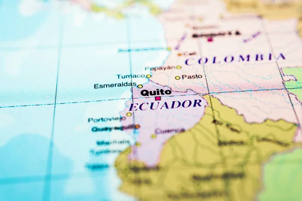 Ecuador Mapa Fondo Concepto Viaje — Foto de Stock