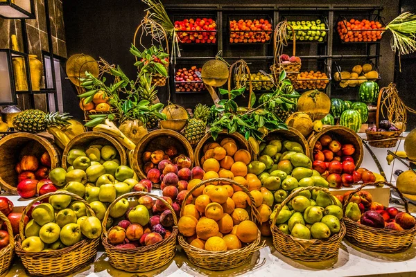 Display Various Fruits Food Dackground — Stock Photo, Image