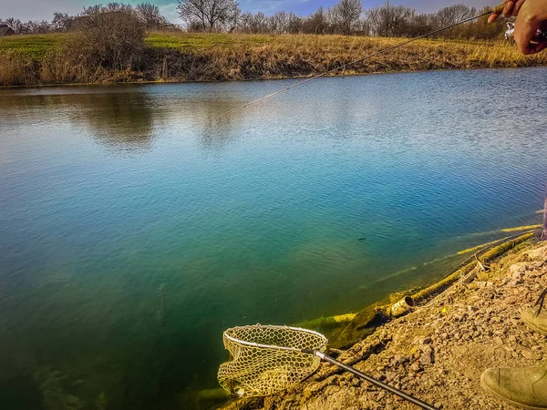 Pesca Lago — Foto de Stock