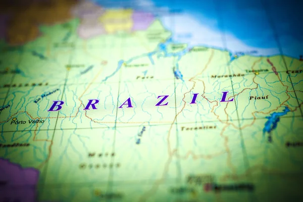 Brasil Mapa Fondo Concepto Viaje —  Fotos de Stock