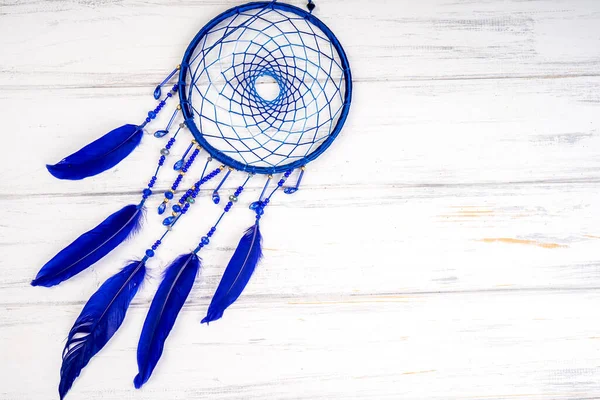 Dream Catcher Wooden Background — Stock Photo, Image