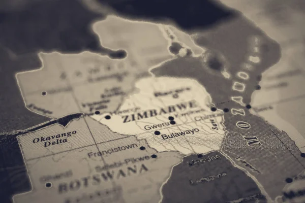 Zimbabue Mapa Viaje Fondo —  Fotos de Stock