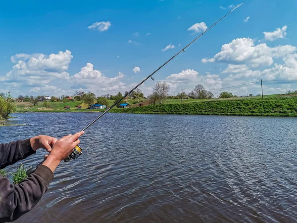 Fiske Vila Landet Bakgrund Temat Rekreation — Stockfoto