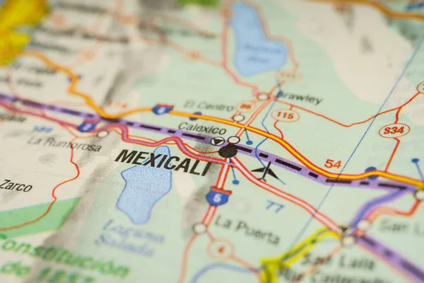 Mexicali Mapa Fondo — Foto de Stock