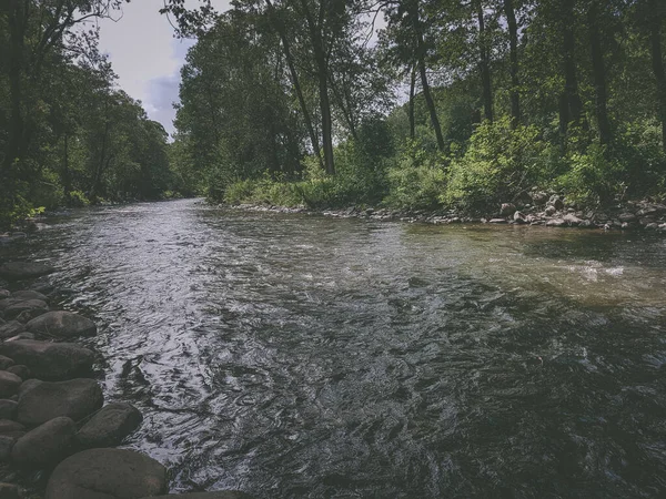 Beautiful Fast River Background — Stock Photo, Image