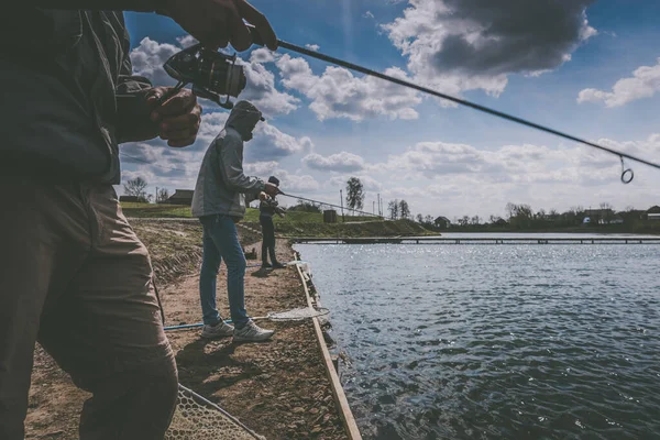 Pesca Lago — Foto de Stock