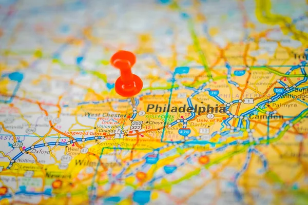 Filadélfia Mapa Fundo — Fotografia de Stock