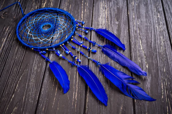 Dream Catcher Wooden Background — Stock Photo, Image