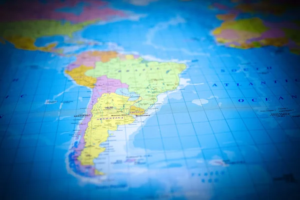 América Sul Mapa — Fotografia de Stock
