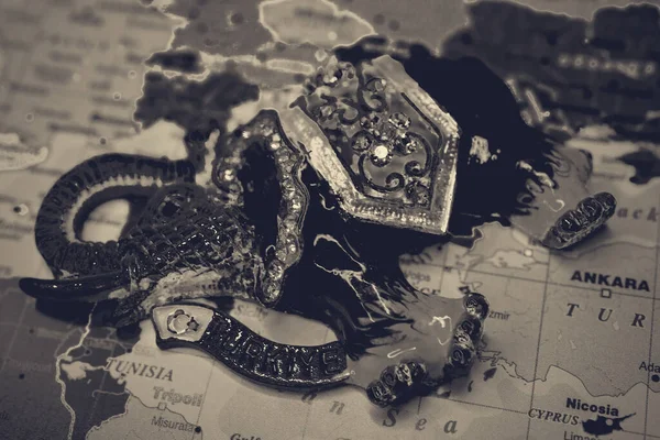 Souvenir Aus Antalya Auf Der Landkarte — Stockfoto