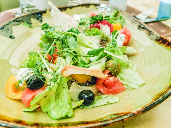 Vegetable Salad Plate Food Background — Stock Photo, Image