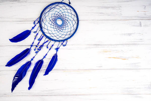 Dream Catcher Wooden Background — Stock Photo, Image