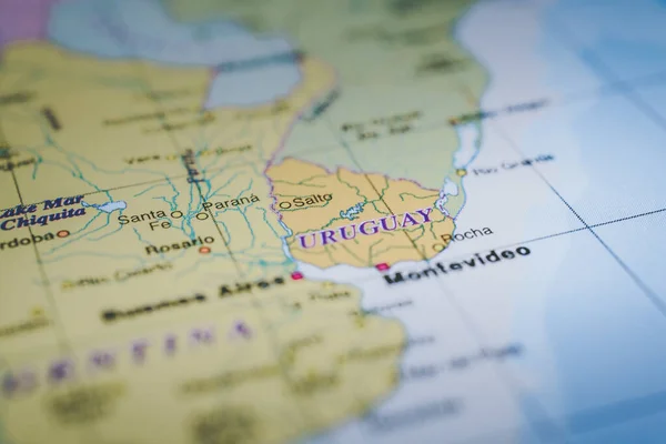 Uruguai Mapa — Fotografia de Stock
