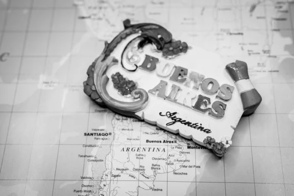 Buenos Aires Mapa Travel Background — Foto de Stock