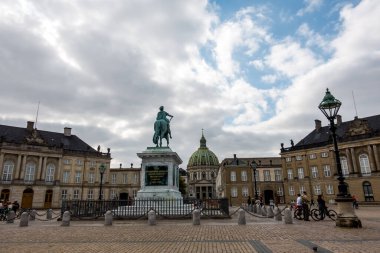 Kopenhag, Danimarka - 18 Temmuz 2019. Güzel Kopenhag mimarisi, Kopenhag 'da seyahat