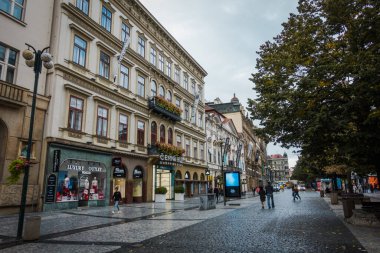 Güz Prag 'ın güzel sokakları ve mimarisi