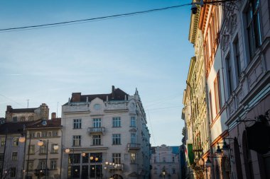 Muhteşem kış Lviv mimarisi ve sokakları