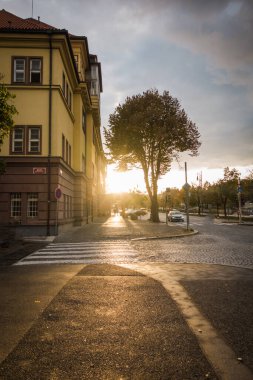 Prag, Çek Cumhuriyeti - 21 Eylül 2019. Muhteşem Prag 'ın Antik Mimarisi