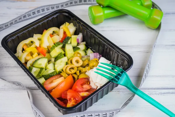 Fitness Dieet Voor Een Dag Gewichtsverlies — Stockfoto