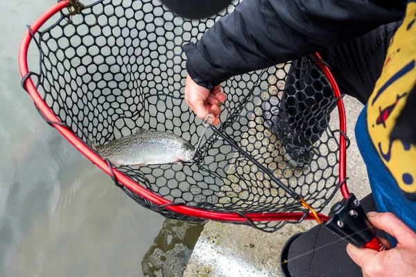 Pesca Pesca Sul Lago — Foto Stock