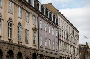 Kopenhag, Danimarka - 18 Temmuz 2019. Güzel Kopenhag mimarisi, Kopenhag 'da seyahat