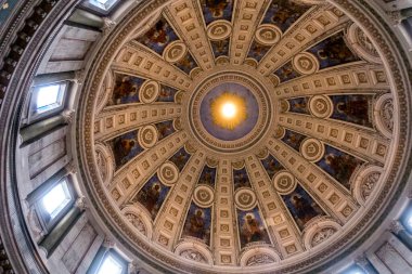 Kopenhag, Danimarka - 18 Temmuz 2019. Güzel Kopenhag mimarisi, Kopenhag 'da seyahat