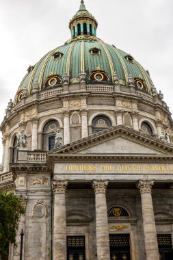 Kopenhag, Danimarka - 18 Temmuz 2019. Güzel Kopenhag mimarisi, Kopenhag 'da seyahat