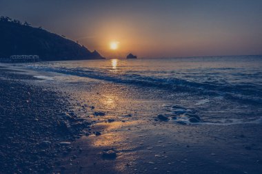 Denizin muhteşem sunrise