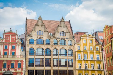 Wrocaw, Polonya - 15 Haziran 2019. Wroclaw 'ın güzel, resimsi merkezi
