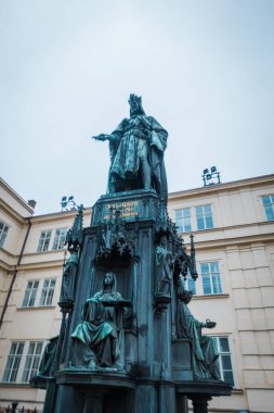 Güz Prag 'ın güzel sokakları ve mimarisi
