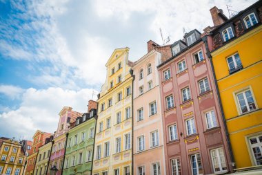 Wrocaw, Polonya - 15 Haziran 2019. Wroclaw 'ın güzel, resimsi merkezi