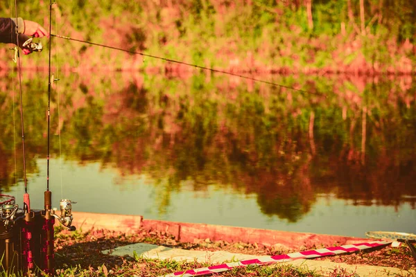 Fondo Natural Pesca Trucha — Foto de Stock