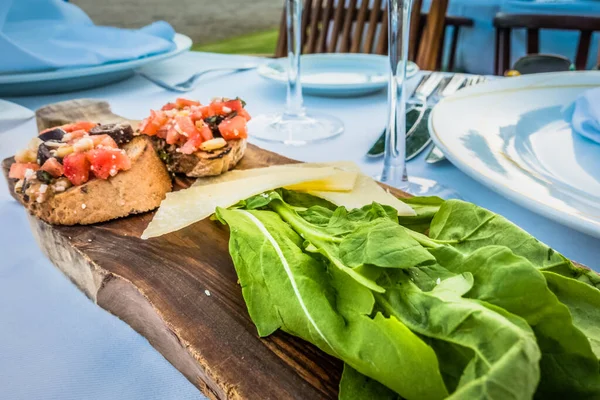 Dinner Beautiful Restaurant Sea — Stock Photo, Image