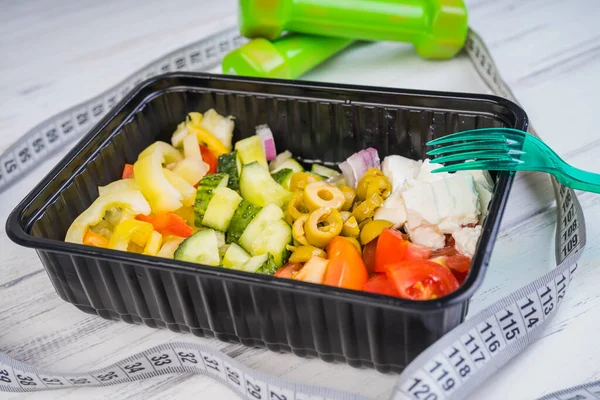 Gezond Eten Lunchbox Dieetconcept — Stockfoto