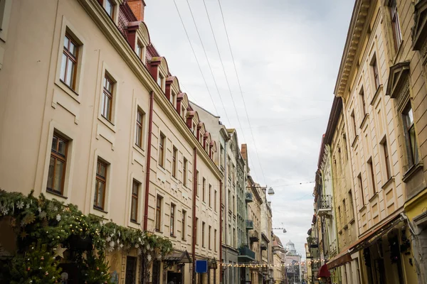 Magnificent Winter Lviv Architecture Streets — Stock Photo, Image