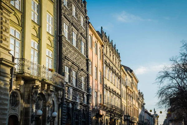 Lviv Ukraina Januari 2019 Magnifik Vinter Lviv Arkitektur Och Gator — Stockfoto