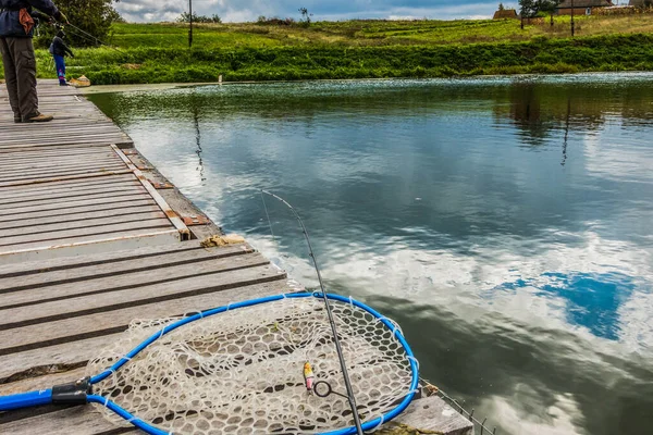 Visserij Achtergrond Lake — Stockfoto